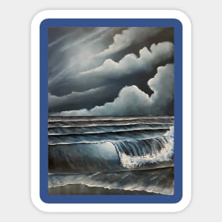 Blue Gray Seascape Sticker